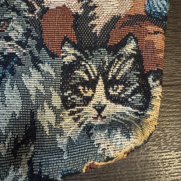 vintage Maggi B Tapestry Cats Zippered lined pouch - Picture 11 of 12